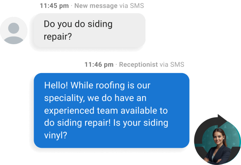 Branded AI customer service chatbot providing tailored responses